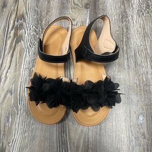 SHEIN Black Floral Kids Sandals